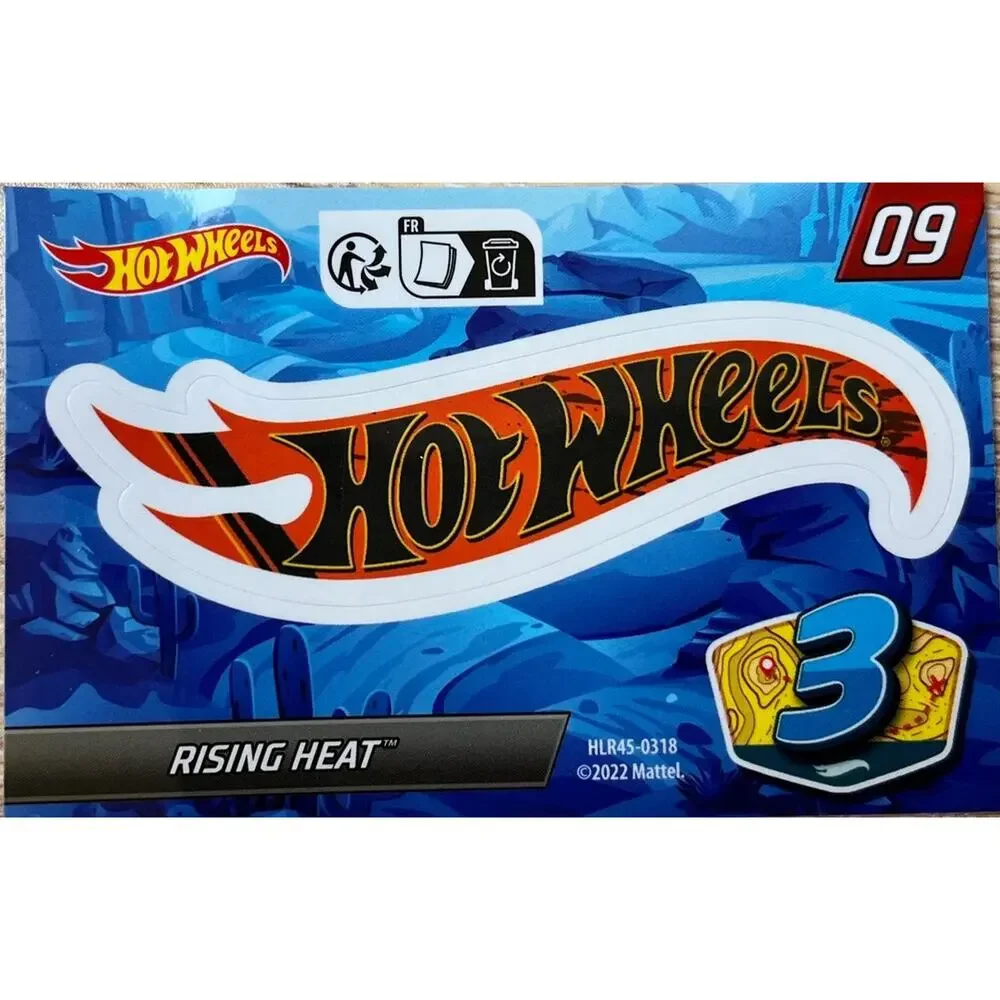 Hot Wheels Mystery Models Series Sealed Unopened Rising Heat #9 & Sticker